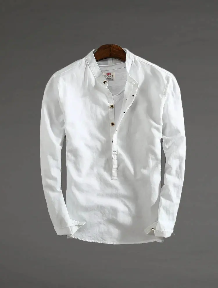 Camisa de lino Manga Larga cuello mao - Image 3