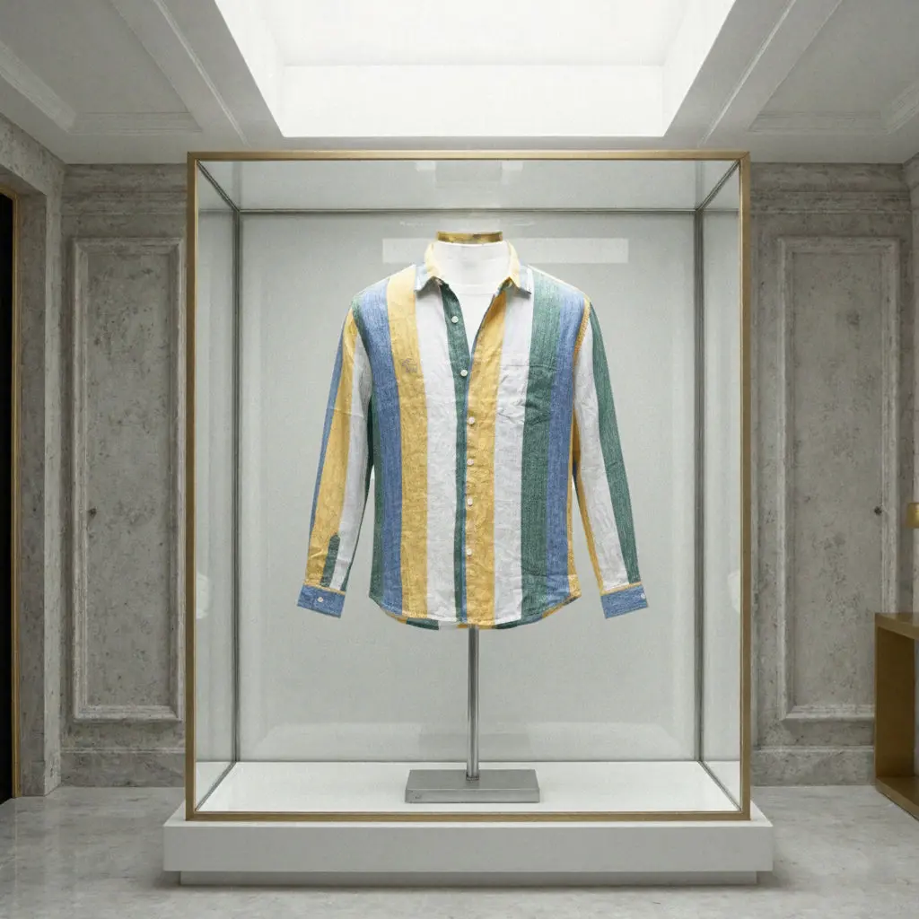 Camisa London Eye mang larga (100% lino) - Image 3