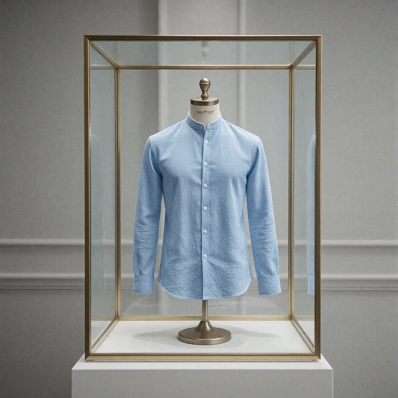 Camisa de Lino Cuello Mao Talles hasta 10XL - Image 5