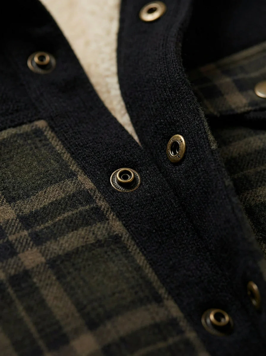 Chaqueta con corderito a cuadros - Image 39
