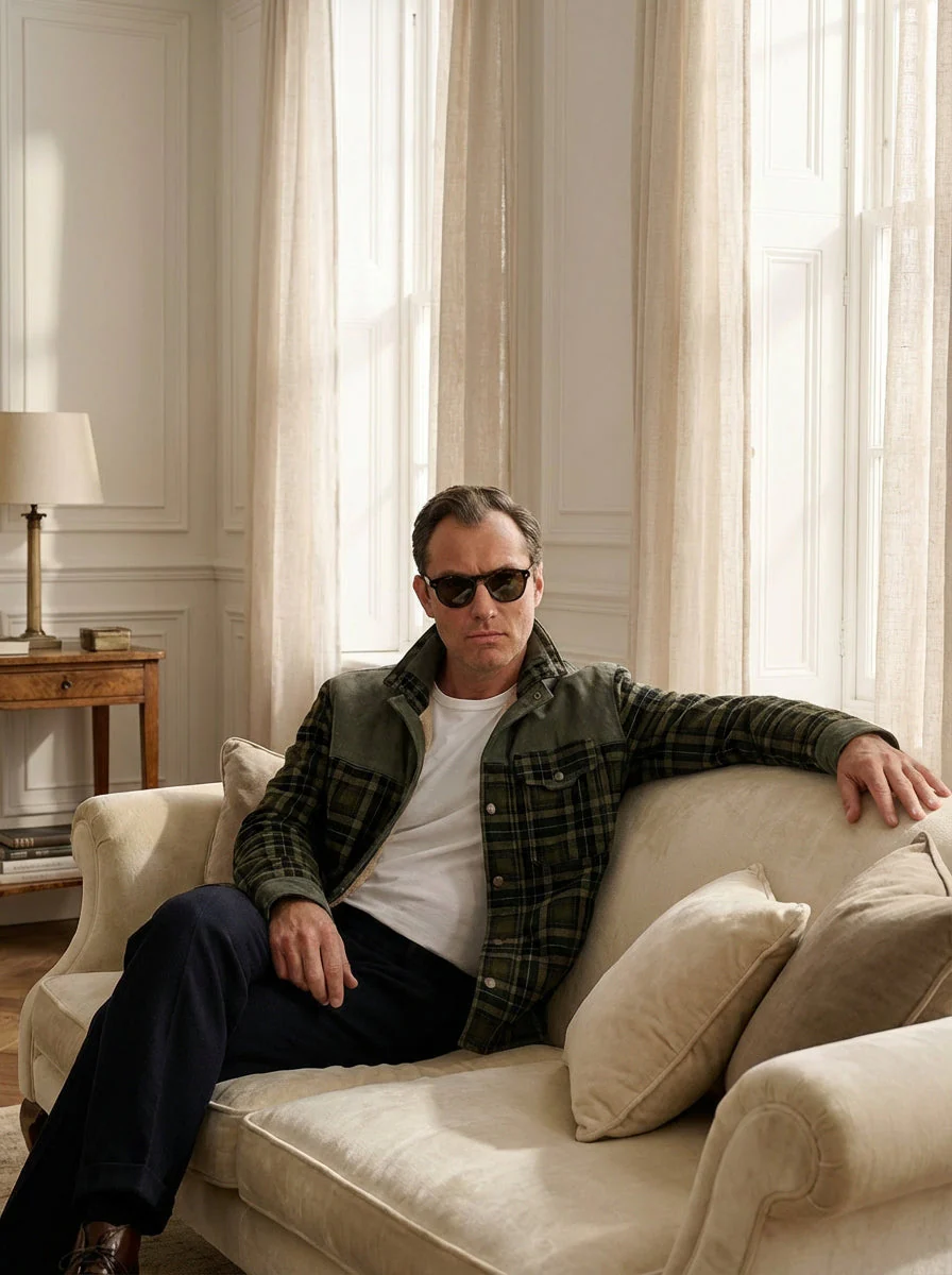 Chaqueta con corderito a cuadros - Image 28