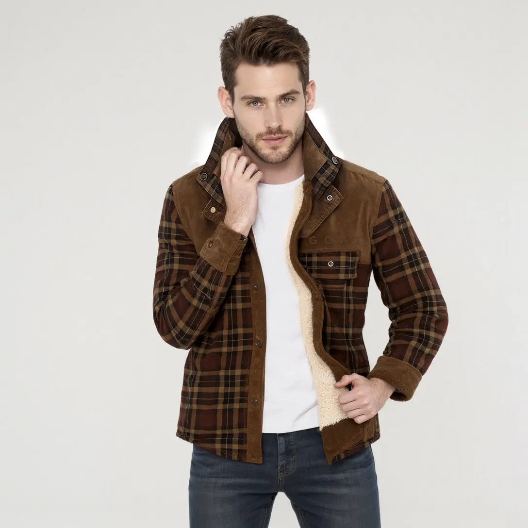 Chaqueta con corderito a cuadros - Image 16