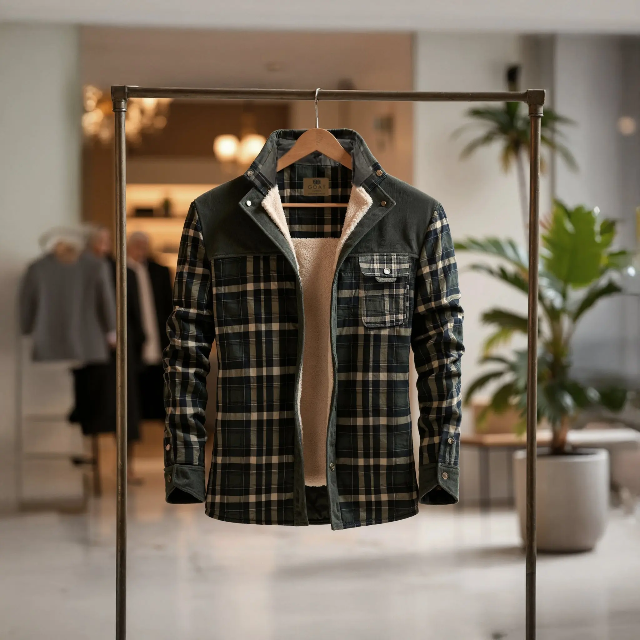 Chaqueta con corderito a cuadros - Image 8