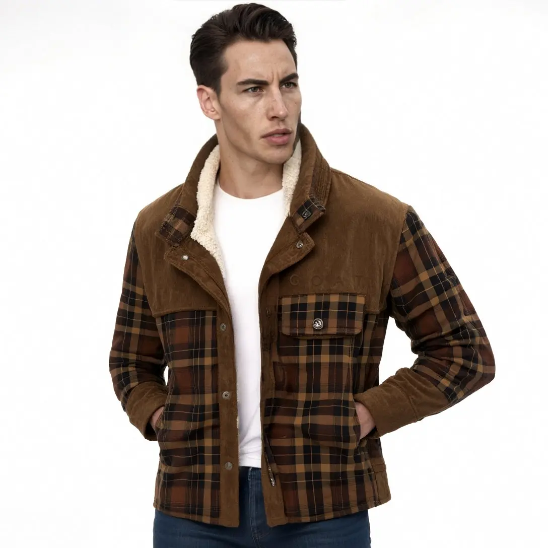 Chaqueta con corderito a cuadros - Image 17