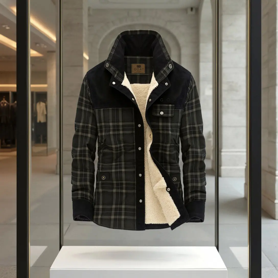 Chaqueta con corderito a cuadros - Image 6