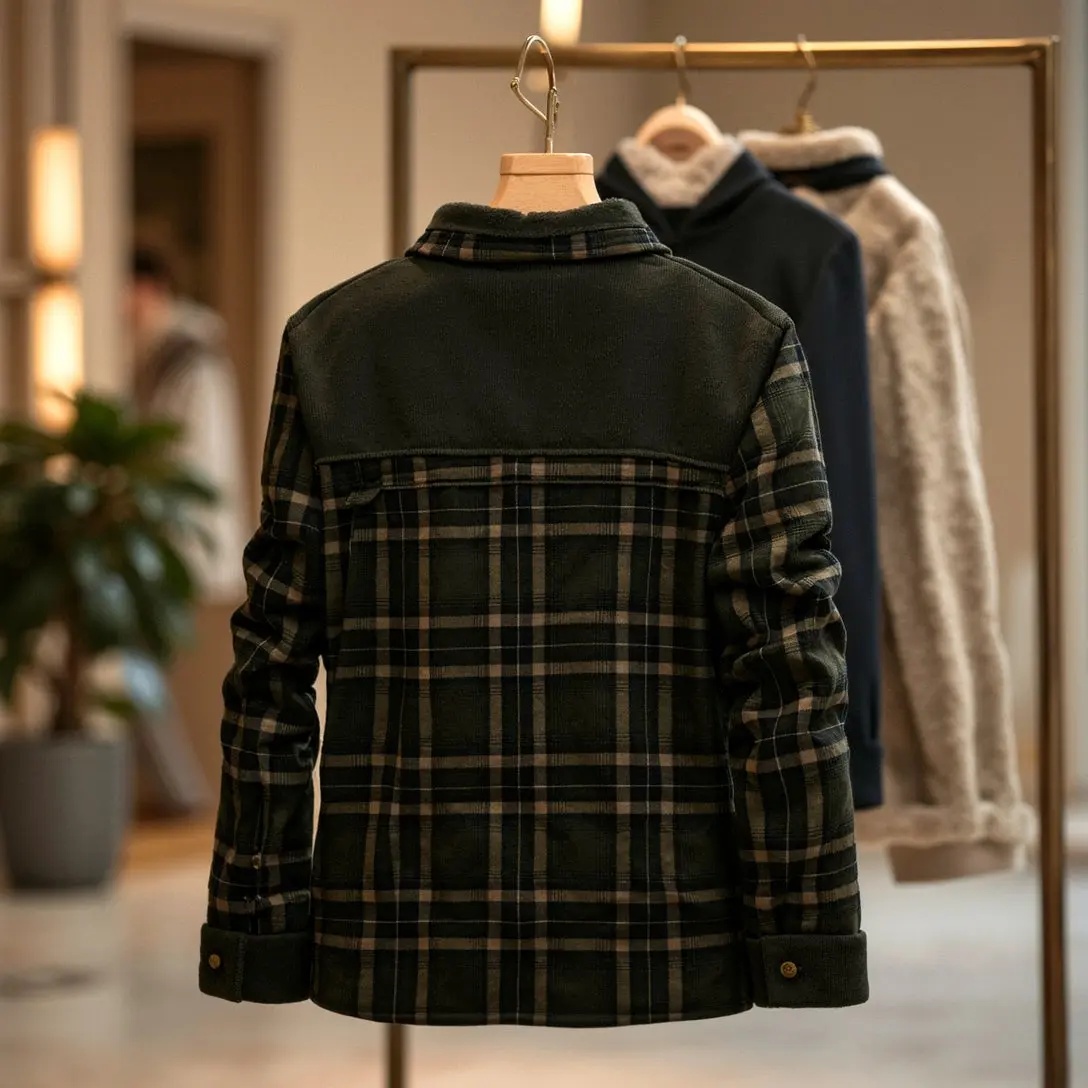 Chaqueta con corderito a cuadros - Image 7
