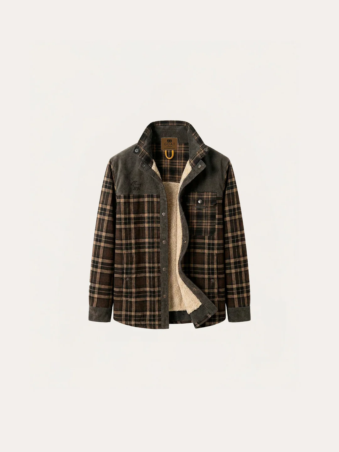 Chaqueta con corderito a cuadros