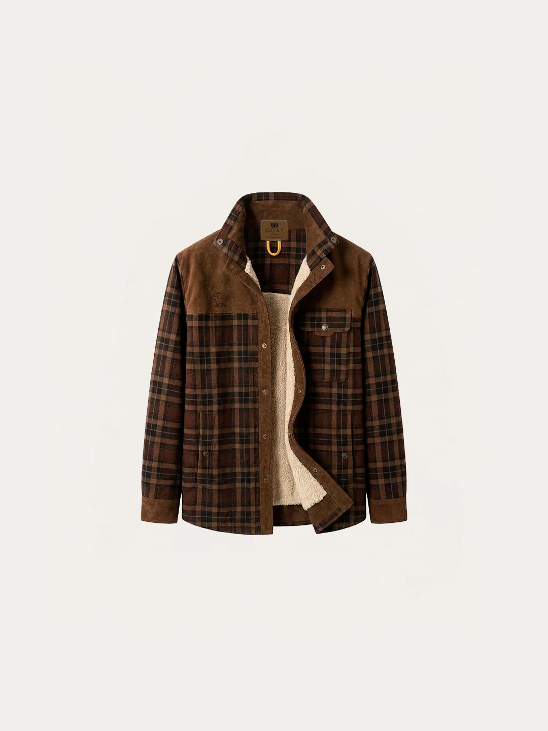 Chaqueta con corderito a cuadros - Image 4