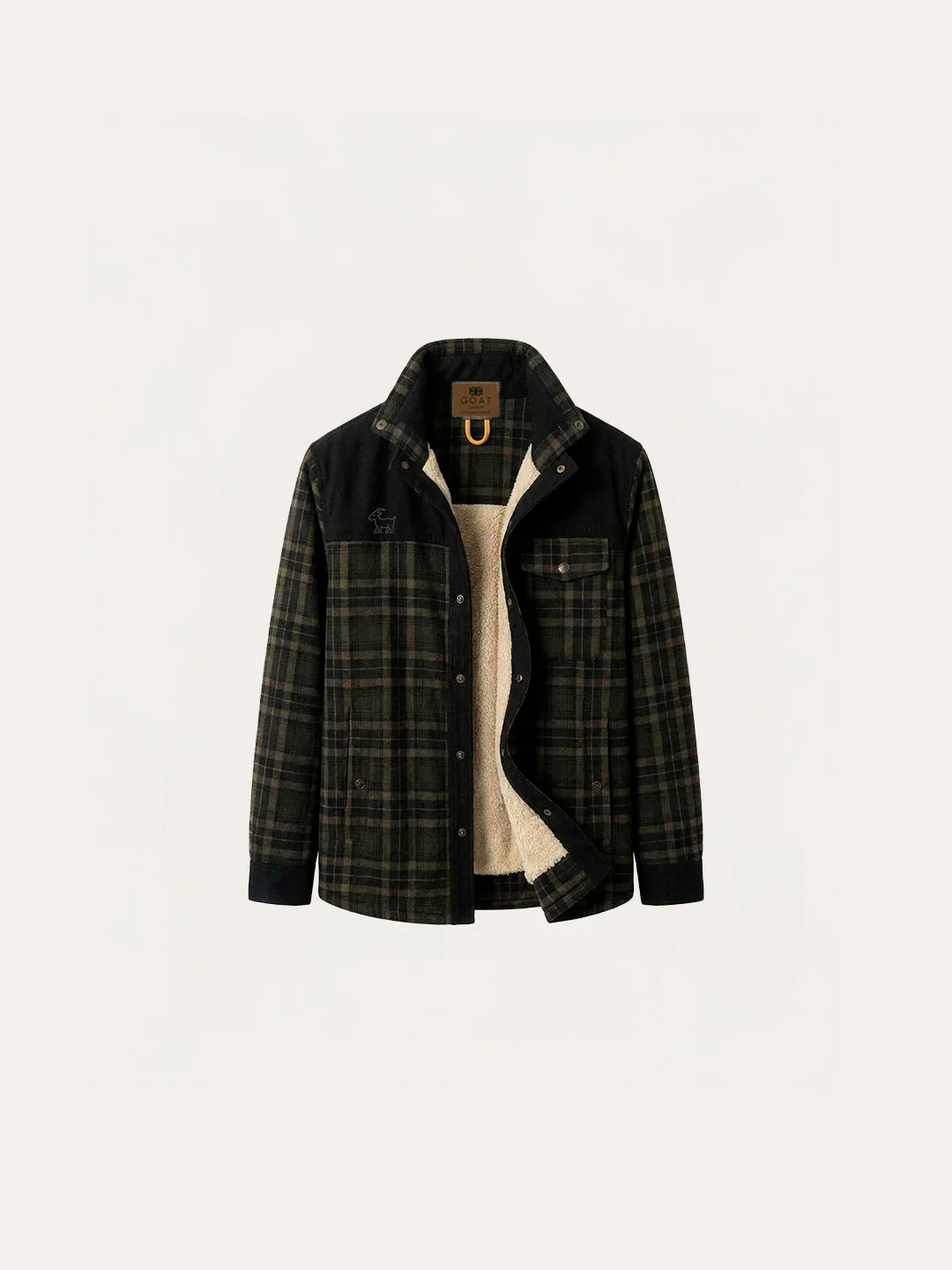 Chaqueta con corderito a cuadros - Image 2
