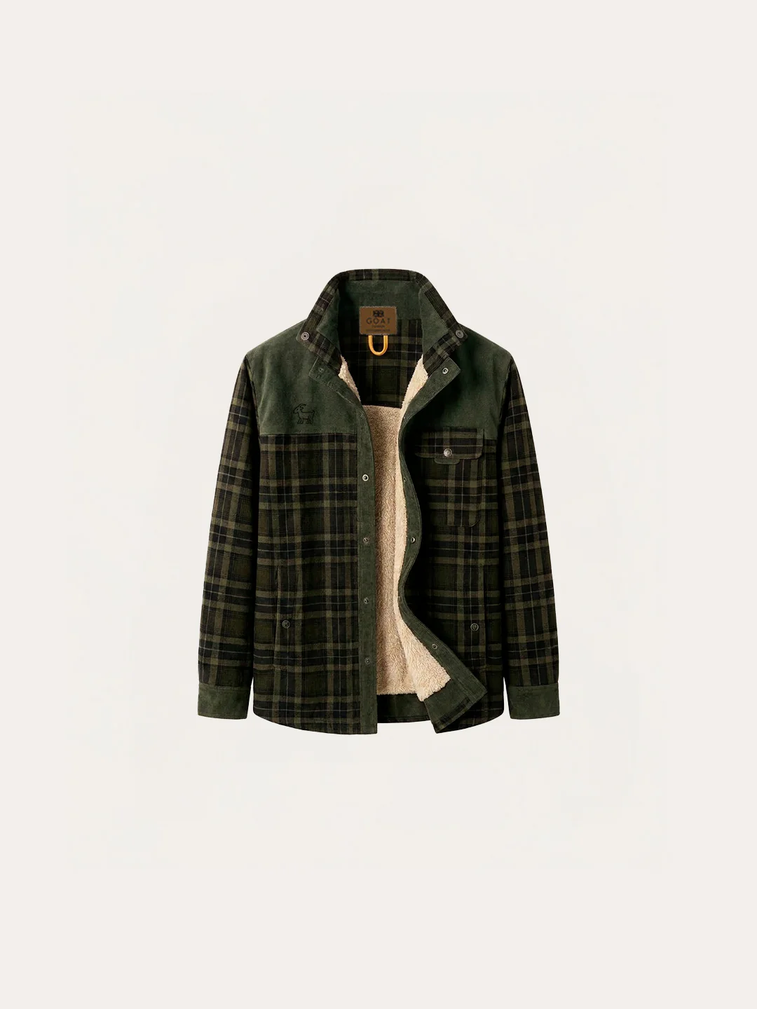 Chaqueta con corderito a cuadros - Image 3