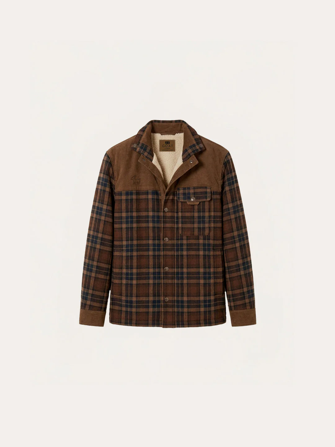 Chaqueta con corderito a cuadros - Image 3