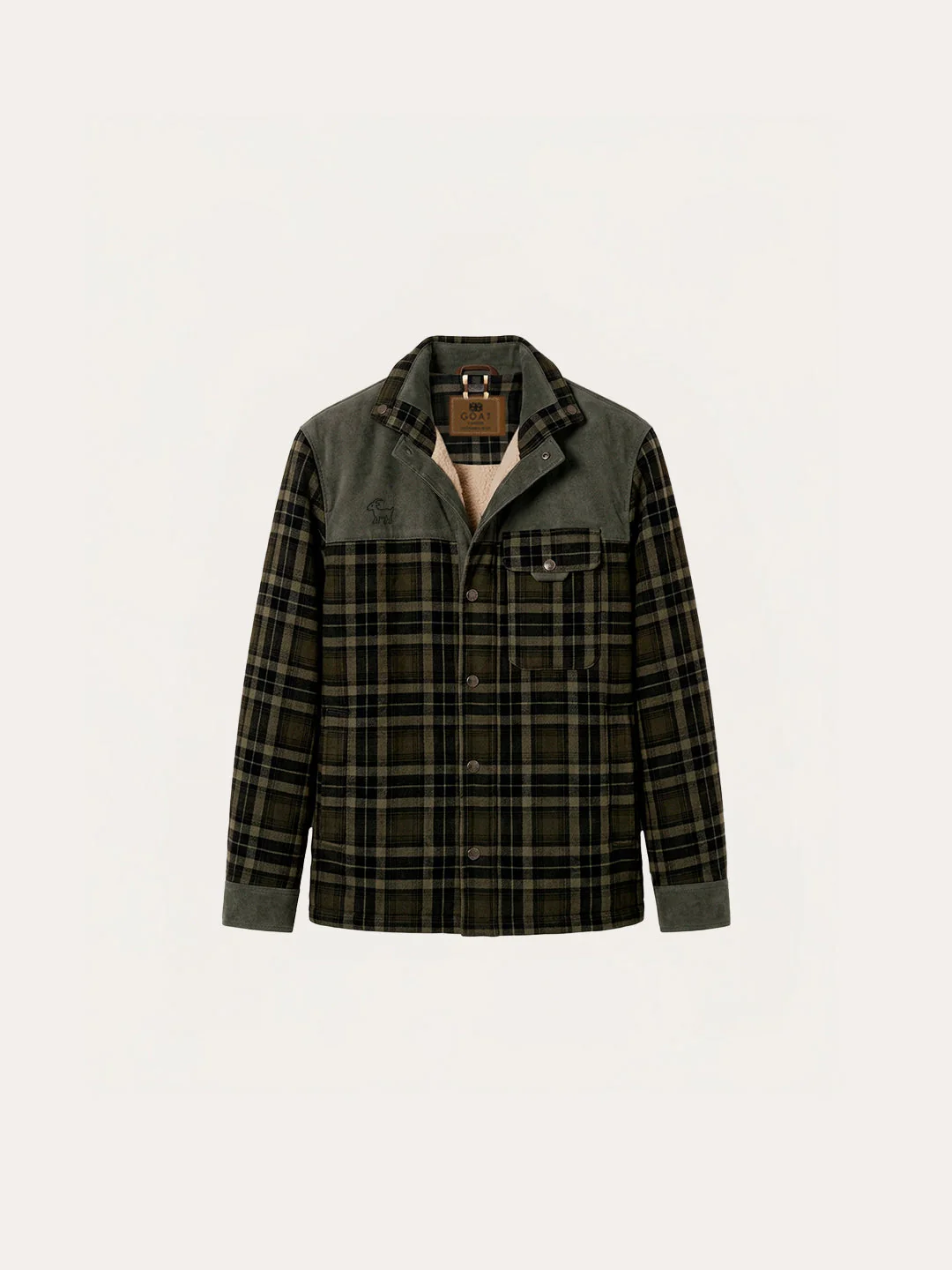 Chaqueta con corderito a cuadros
