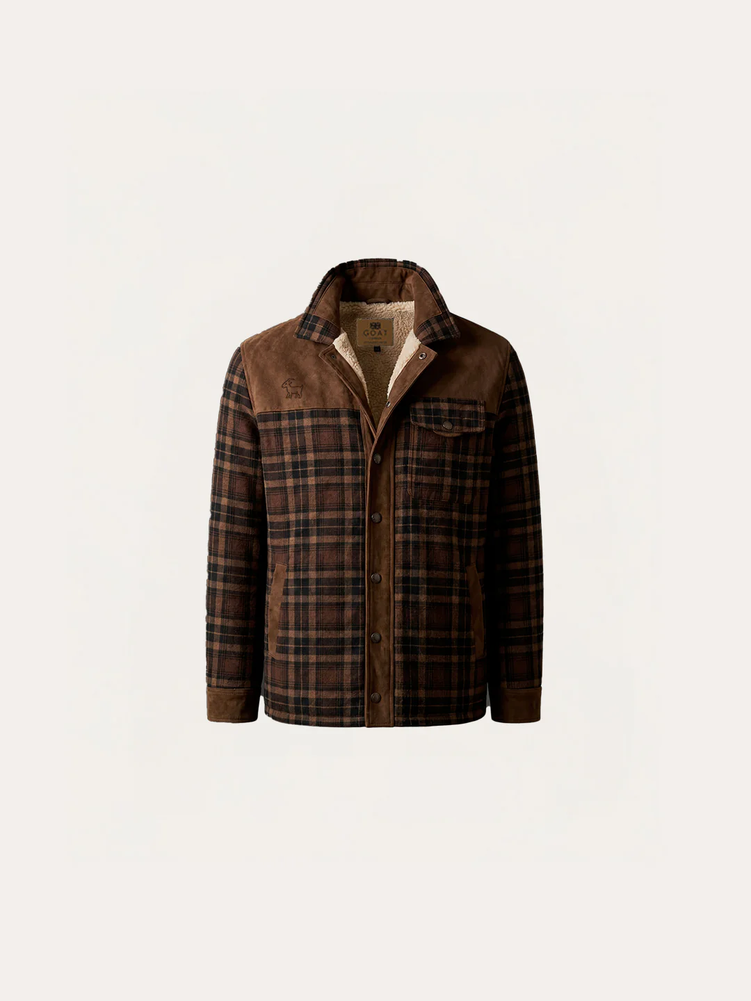 Chaqueta con corderito a cuadros - Image 3