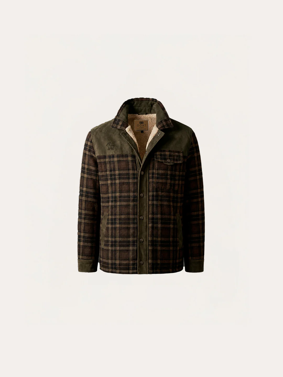 Chaqueta con corderito a cuadros - Image 2