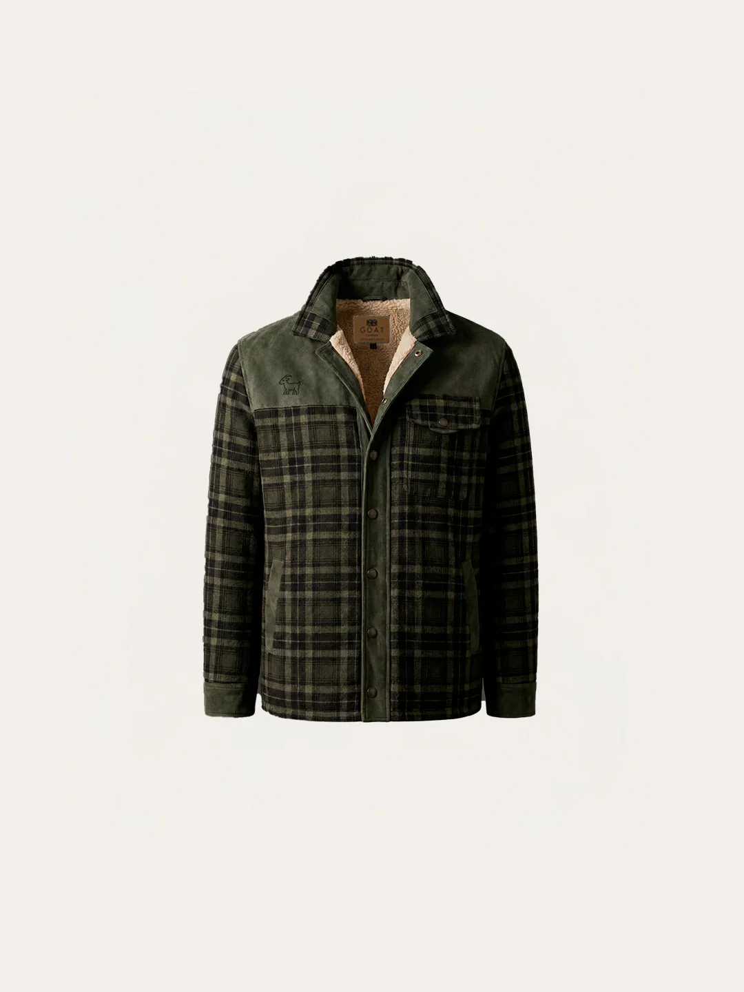 Chaqueta con corderito a cuadros