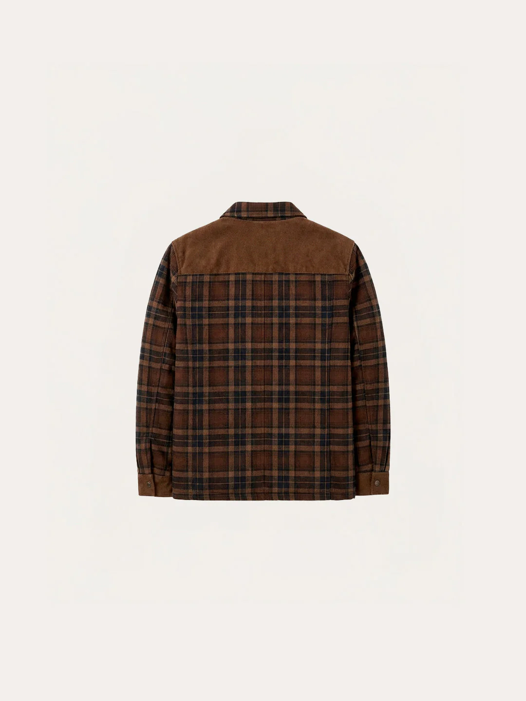 Chaqueta con corderito a cuadros Dark brown - Image 7