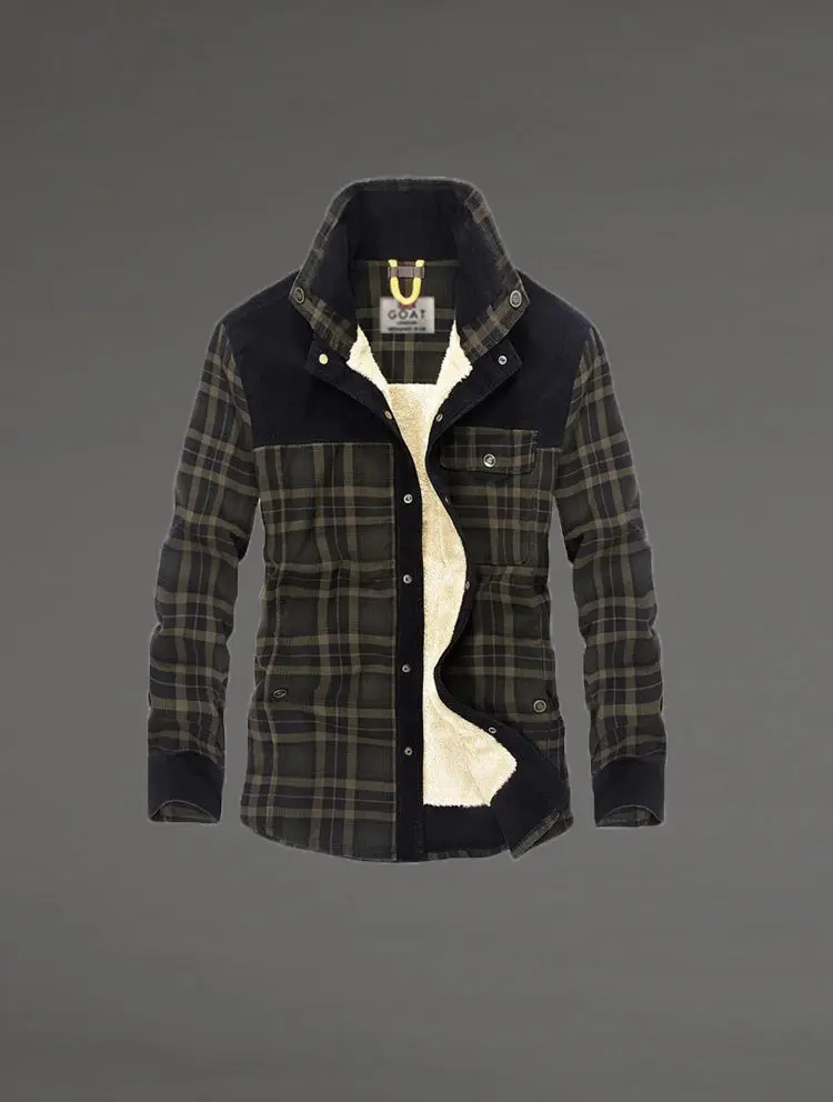 Chaqueta con corderito a cuadros - Image 3
