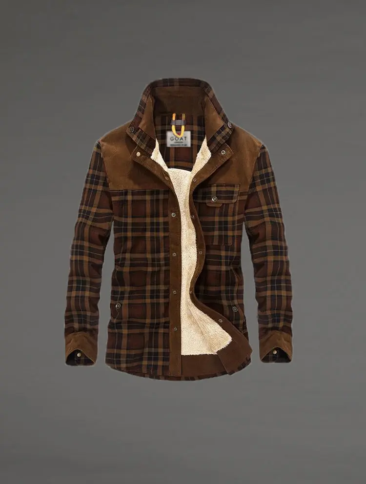Chaqueta con Corderito a Cuadros - Image 2