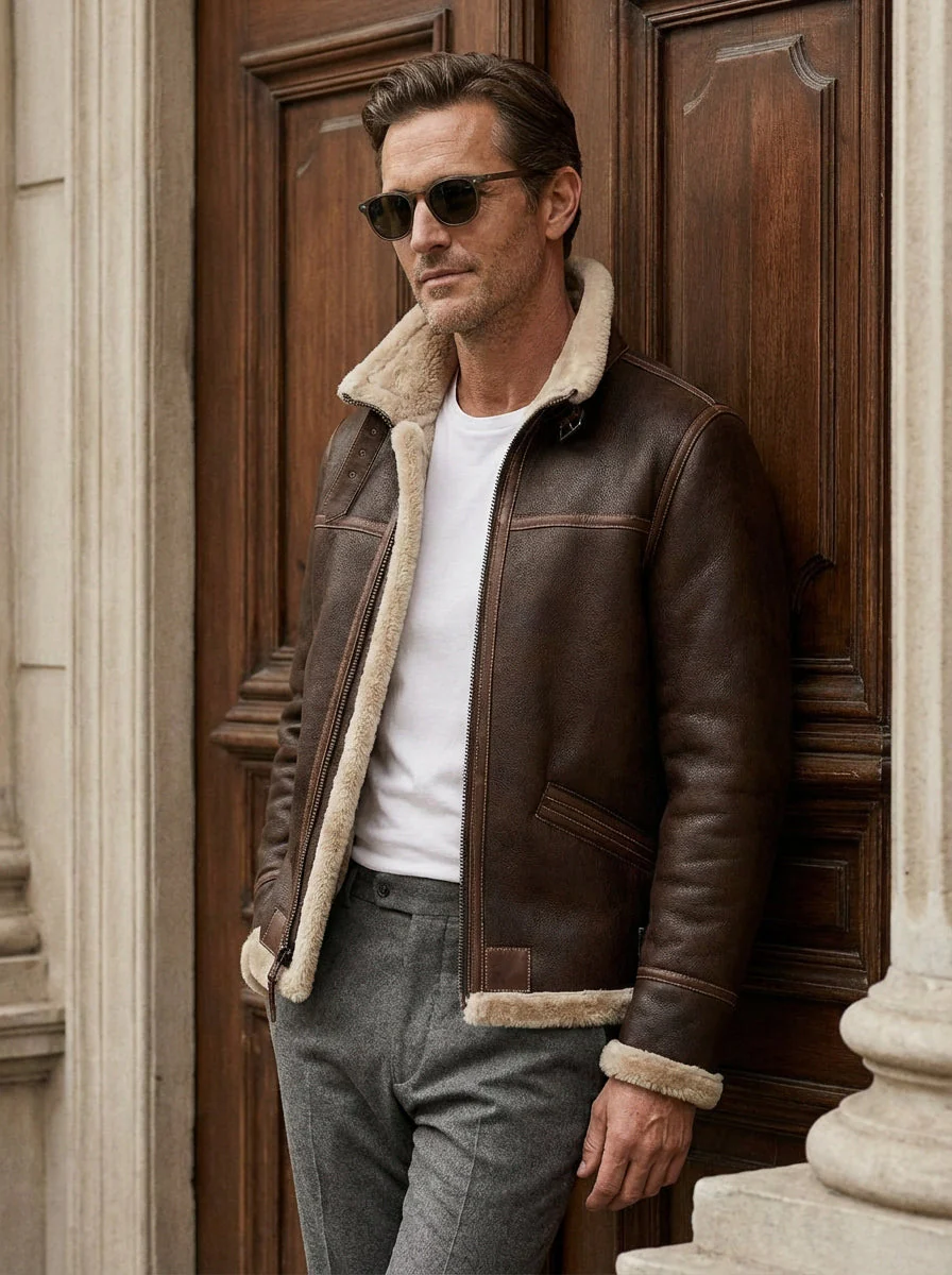 Chaqueta de cuero de chancho - Image 4