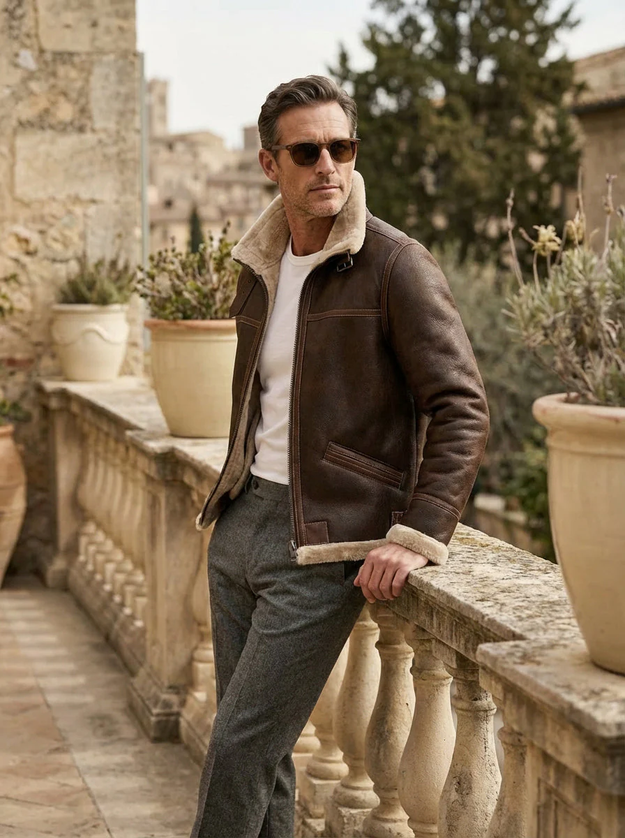 Chaqueta de cuero de chancho - Image 6